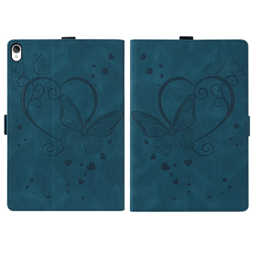 For Lenovo Tab P11 TB-J606F Love Butterfly Pattern Horizontal Flip Leather Case with Holder(Blue) by buy2fix