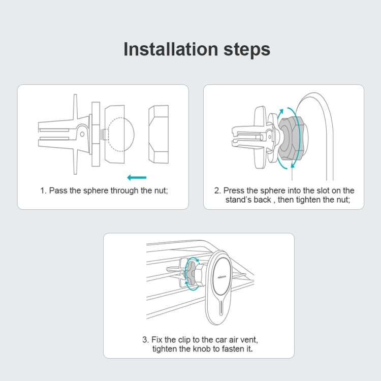 NILLKIN NKL01 MagRoad Lite Clip Type Car Magnetic Wireless Charging Holder by NILLKIN