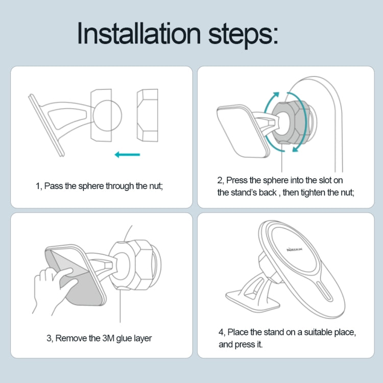 NILLKIN NKL01 MagRoad Lite Paste Type Car Magnetic Wireless Charging Holder by NILLKIN