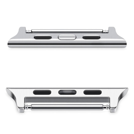 2 PCS Watchbands Stainless Steel Acoustic Ear Connector, Width: 22mm For Apple Watch Series 6 & SE & 5 & 4 40mm / 3 & 2 & 1 38mm(Silver) by buy2fix