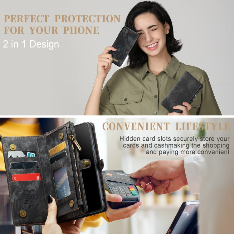 For Samsung Galaxy A32 5G CaseMe Detachable Multifunctional Horizontal Flip Leather Phone Case(Black) by CaseMe