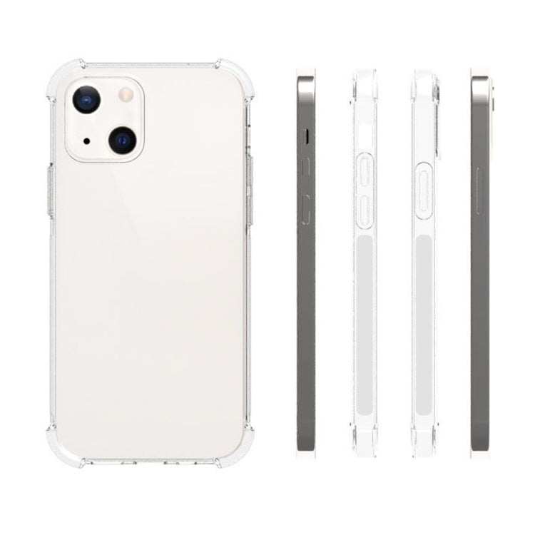 For iPhone 13 Shockproof Non-slip Waterproof Thickening TPU Protective Case(Transparent) by buy2fix