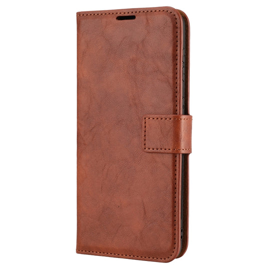 For Samsung Galaxy S21+ 5G Crazy Horse Texture Detachable Magnetic Back Cover Horizontal Flip Leather Case with Holder & Card Slots & Photo Frame & Wallet(Brown) by buy2fix