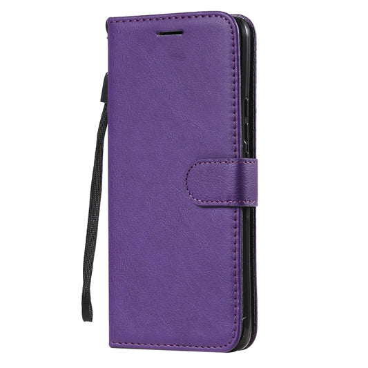 For OPPO Realme 8 Pro 4G Solid Color Horizontal Flip Protective Leather Case with Holder & Card Slots & Wallet & Photo Frame & Lanyard(Purple) by buy2fix