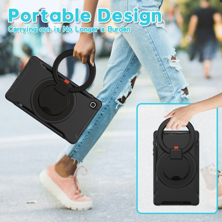 Shockproof TPU + PC Protective Case with 360 Degree Rotation Foldable Handle Grip Holder & Pen Slot For Samsung Galaxy Tab A7 Lite T220(Black) by buy2fix