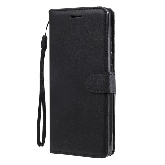 For Motorola Moto E7 Power Solid Color Horizontal Flip Protective Leather Case with Holder & Card Slots & Wallet & Photo Frame & Lanyard(Black) by buy2fix