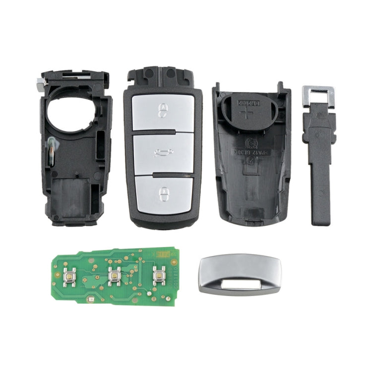 3-button Car Remote Control Key 3C0959752BA ID48 Chip 434MHZ Semi-intelligent for Volkswagen Passat 2005-2010 by buy2fix