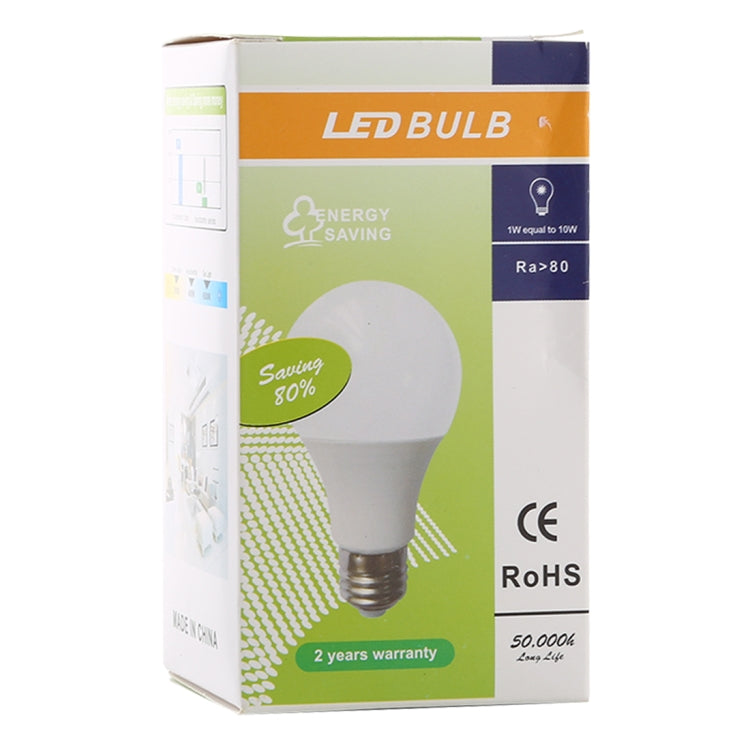 3W 270LM LED Energy-Saving Bulb White Light 6000-6500K AC 85-265V by buy2fix
