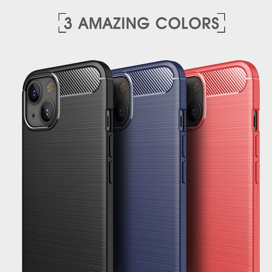 For iPhone 13 mini Brushed Texture Carbon Fiber TPU Case (Black) by buy2fix