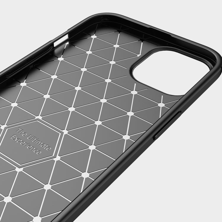 For iPhone 13 mini Brushed Texture Carbon Fiber TPU Case (Red) by buy2fix