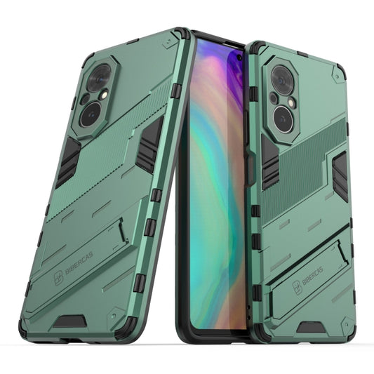 For Honor 50 SE / Huawei nova 9 SE Punk Armor 2 in 1 PC + TPU Shockproof Case with Invisible Holder(Green) by buy2fix