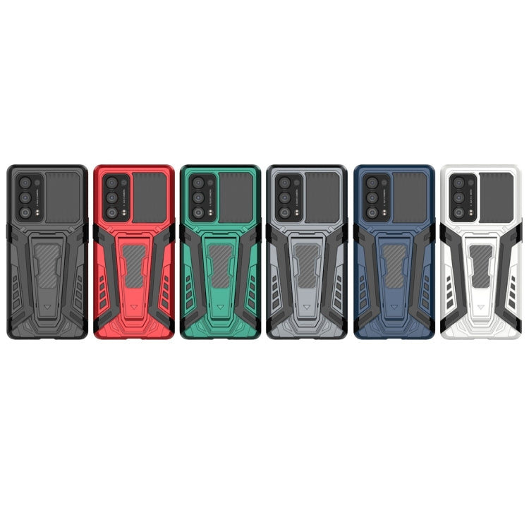 For OPPO Reno6 Pro+ 5G War Chariot Series Armor All-inclusive Shockproof PC + TPU Protective Case with Invisible Holder(Green) by buy2fix