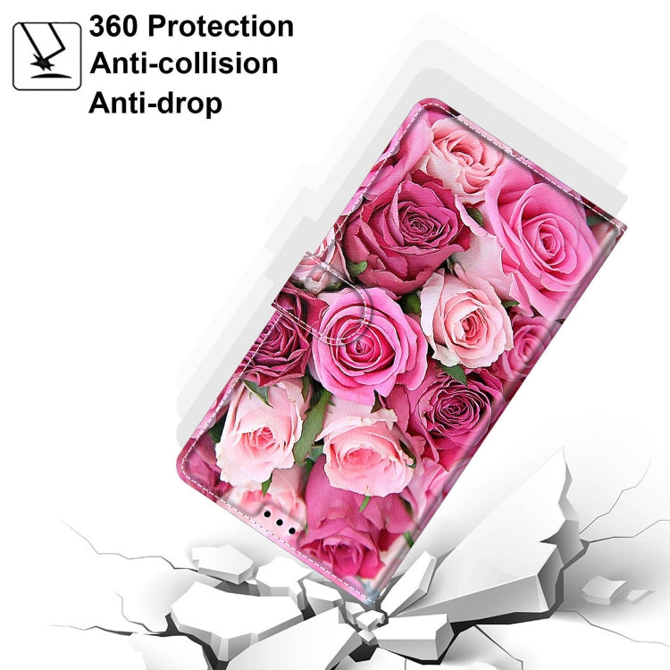 For Xiaomi Redmi Note 9S/9 Pro Voltage Coloured Drawing Magnetic Clasp Horizontal Flip PU Leather Case with Holder & Card Slots(C17 Green Leaf Pink Rose) by buy2fix
