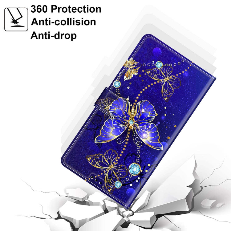 For OPPO A15 / A15s Voltage Coloured Drawing Magnetic Clasp Horizontal Flip PU Leather Case with Holder & Card Slots(C11 Blue Golden Chain Butterflies) by buy2fix