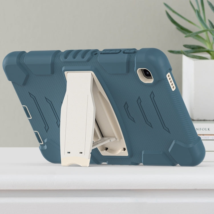 For Samsung Galaxy Tab A7 Lite 8.7 inch 2021 3-Layer Protection Screen Frame + PC + Silicone Shockproof Combination Case with Holder(Cornflower Blue) by buy2fix