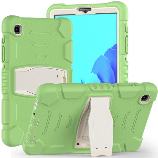 For Samsung Galaxy Tab A7 Lite 8.7 inch 2021 3-Layer Protection Screen Frame + PC + Silicone Shockproof Combination Case with Holder(Matcha Green) by buy2fix
