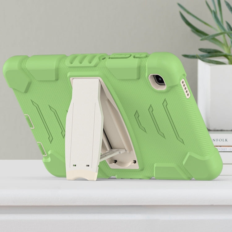 For Samsung Galaxy Tab A7 Lite 8.7 inch 2021 3-Layer Protection Screen Frame + PC + Silicone Shockproof Combination Case with Holder(Matcha Green) by buy2fix