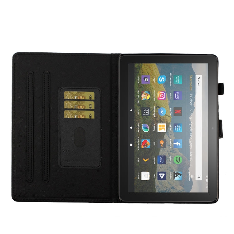 For Amazon Fire HD 10 (2021) Glitter Powder Horizontal Flip Leather Case with Card Slots & Holder & Sleep / Wake-up Function(Purple) by buy2fix