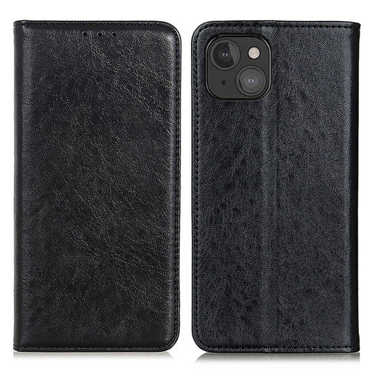 For iPhone 13 mini Magnetic Crazy Horse Texture Horizontal Flip Leather Case with Holder & Card Slots & Wallet (Black) by buy2fix
