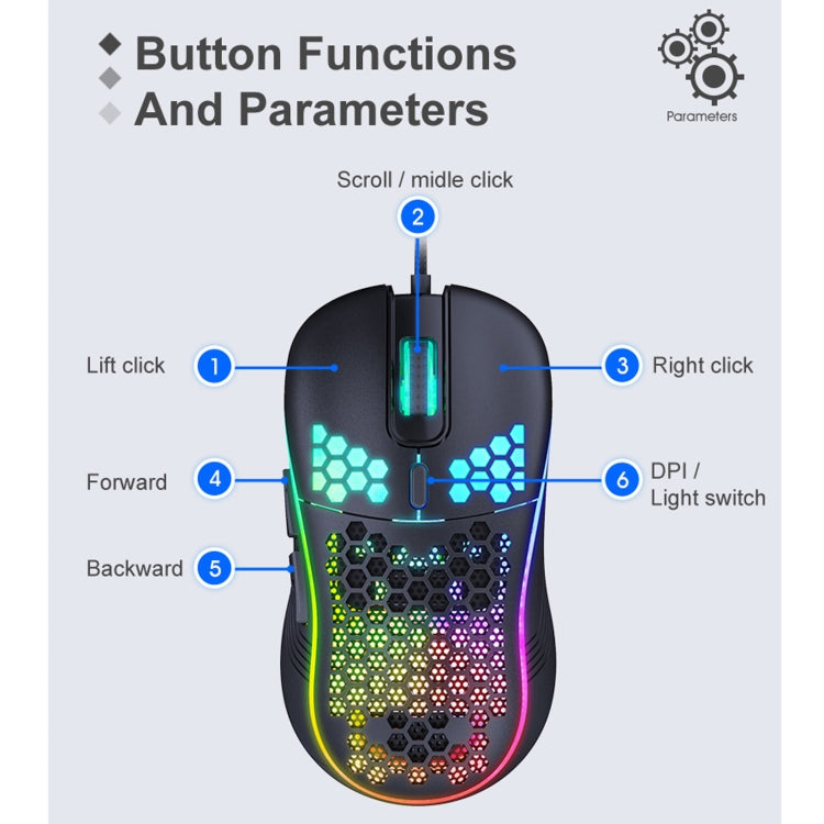 iMICE T98 RGB Lighting Gaming Wired Mouse by iMICE