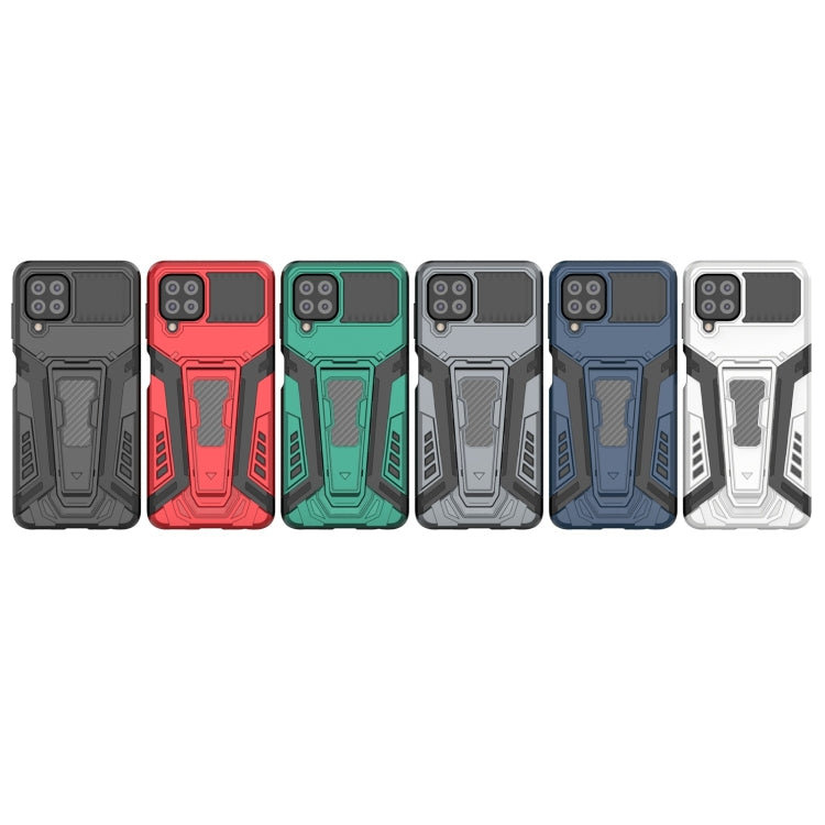 For Samsung Galaxy A22 4G War Chariot Series Armor All-inclusive Shockproof PC + TPU Protective Case with Invisible Holder(Green) by buy2fix