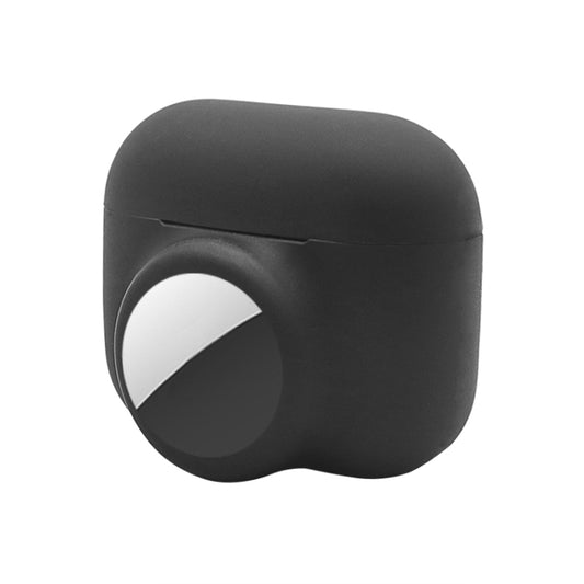 2 in 1 Shockproof Full Coverage Silicone Protective Case For AirPods Pro / AirTag(Black) by buy2fix