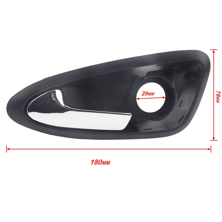 A5822-01 Car Electroplating Left Side Door Inside Handle 6J1837113A for Seat Ibiza 2009-2012 by buy2fix