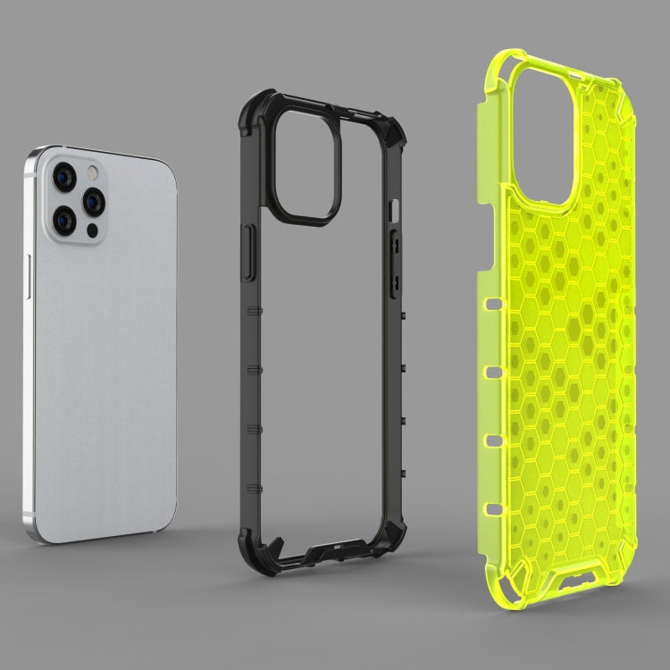 For iPhone 13 Shockproof Honeycomb PC + TPU Protective Case(Blue) by buy2fix