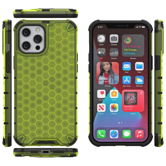 For iPhone 13 Shockproof Honeycomb PC + TPU Protective Case(Green) by buy2fix