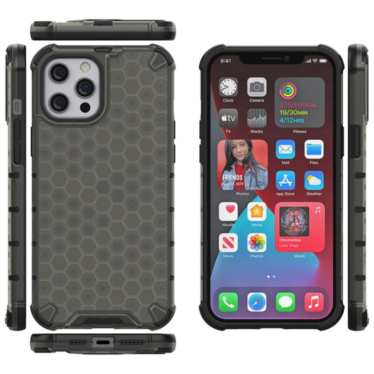 For iPhone 13 Pro Shockproof Honeycomb PC + TPU Protective Case (Black) by buy2fix