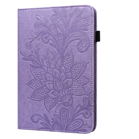 For Lenovo Tab M10 HD Gen 2 Lace Flower Embossing Pattern Horizontal Flip Leather Case with Holder & Card Slots & Wallet & Photo Frame(Purple) by buy2fix