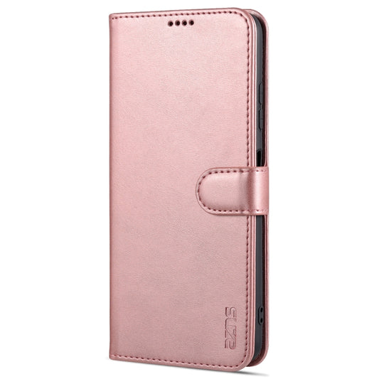 For Samsung Galaxy A22 5G AZNS Skin Feel Calf Texture Horizontal Flip Leather Case with Card Slots & Holder & Wallet(Rose Gold) by AZNS