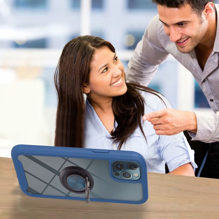 For Xiaomi Redmi Note 9 5G / Redmi Note 9T 5G Starry Sky Solid Color Series Shockproof PC + TPU Protective Case with Ring Holder & Magnetic Function(Blue) by buy2fix