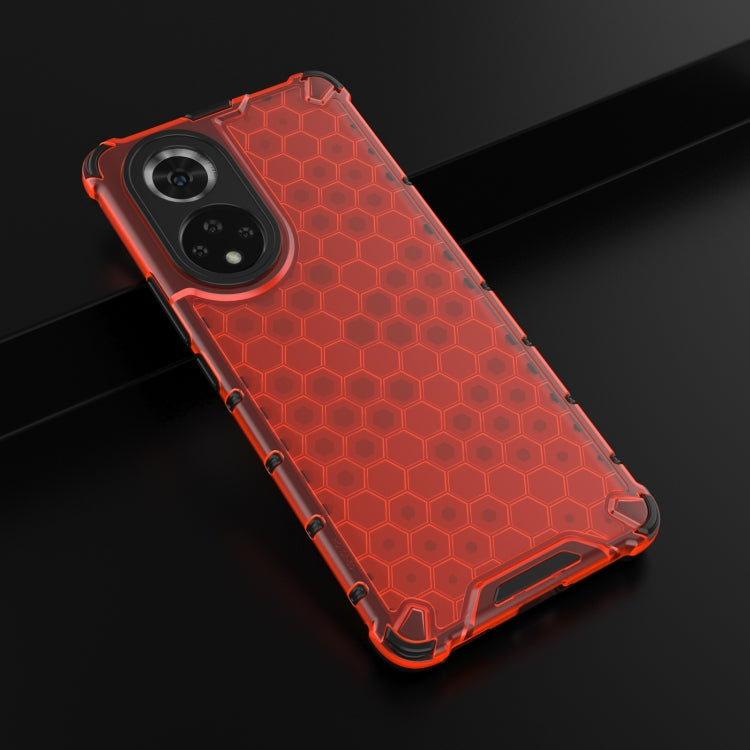 For Honor 50 Shockproof Honeycomb PC + TPU Protective Case(Red) by buy2fix
