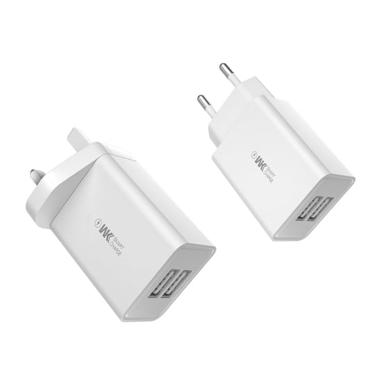 WK WP-U56 2A Dual USB Fast Charging Travel Charger Power Adapter, EU Plug by WK