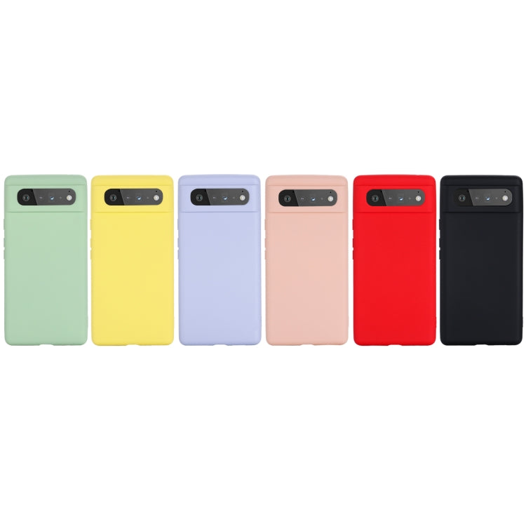 For Google Pixel 6 Pure Color Liquid Silicone Shockproof Full Coverage Case(Pink) by buy2fix