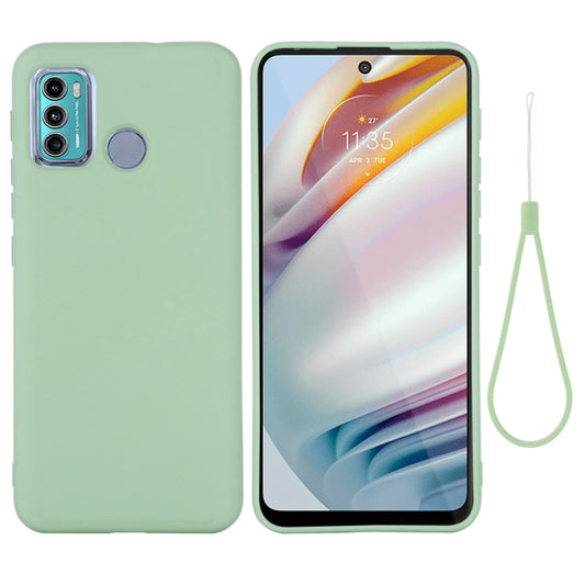 For Motorola Moto G60 Solid Color Liquid Silicone Dropproof Full Coverage Protective Case(Green) by buy2fix