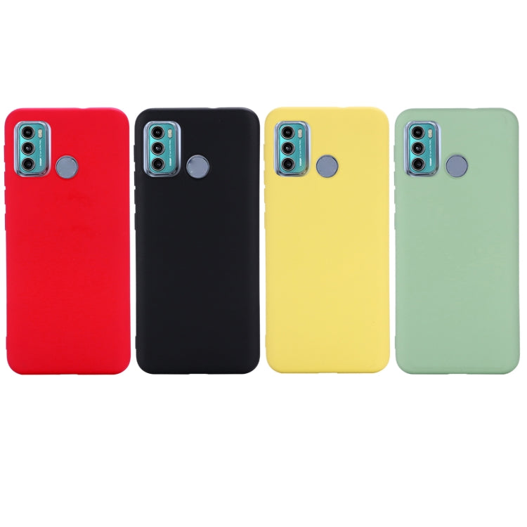 For Motorola Moto G60 Solid Color Liquid Silicone Dropproof Full Coverage Protective Case(Yellow) by buy2fix