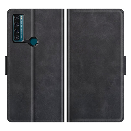 For TCL 20 SE Dual-side Magnetic Buckle Horizontal Flip Leather Case with Holder & Card Slots & Wallet(Black) by buy2fix
