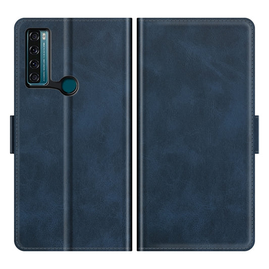 For TCL 20 SE Dual-side Magnetic Buckle Horizontal Flip Leather Case with Holder & Card Slots & Wallet(Blue) by buy2fix