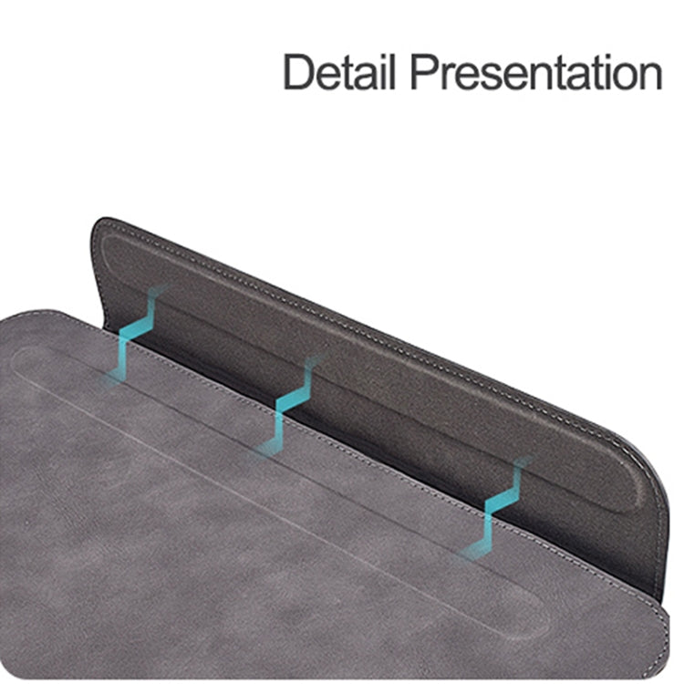 PU03 Lightweight Sheepskin Notebook Liner Bag, Size:14.1-15.4 inch(Deep Space Gray) by buy2fix