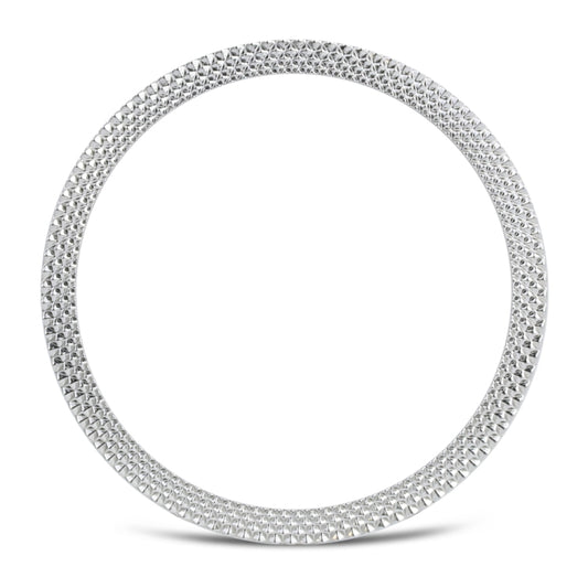 For Samsung Galaxy Watch 3 45mm Smart Watch Rhombus Texture Bezel Ring(Silver) by ENKAY