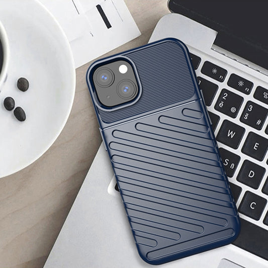 For iPhone 13 mini Thunderbolt Shockproof TPU Soft Case (Blue) by buy2fix