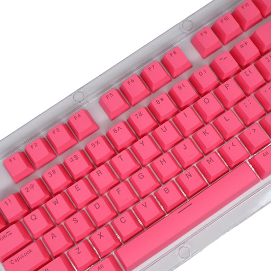 HXSJ P9 104 Keys PBT Color Mechanical Keyboard Keycaps(Rose Red) by HXSJ