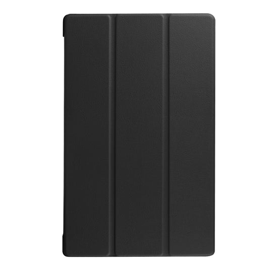 For Amazon Kindle Fire HD 10 2017 / 2019Custer Texture Horizontal Flip Leather Case with Three-folding Holder & Sleep / Wake-up Function(Black) by buy2fix