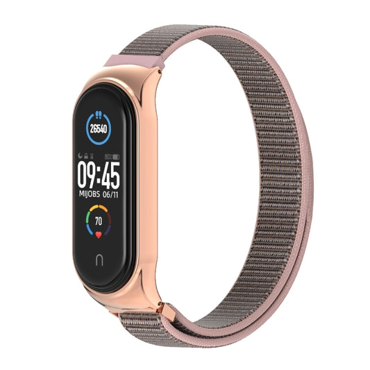 For Xiaomi Mi Band 6 / 5 / 4 / 3 Mijobs CS Breathable Nylon Watch Band(Sand Pink) by MIJOBS
