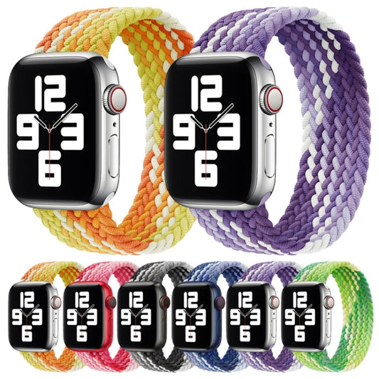 Single Loop Weaving Nylon Watch Band, Size: L 155mm For Apple Watch Series 9&8&7 41mm / SE 3&SE 2&6&SE&5&4 40mm / 3&2&1 38mm(Grape Purple) by buy2fix