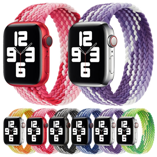 Single Loop Weaving Nylon Watch Band, Size: XS 135mm For Apple Watch Ultra 49mm&Watch Ultra 2 49mm / Series 9&8&7 45mm / SE 3&SE 2&6&SE&5&4 44mm / 3&2&1 42mm(Blueberry) by buy2fix