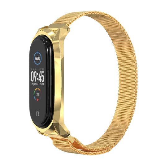 For Xiaomi Mi Band 6 / 5 / 4 / 3 Mijobs Milan Magnetic GT Stainless Steel Watch Band(Gold) by MIJOBS