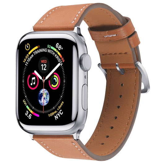 Small Waist Leather Watch Band For Apple Watch Ultra 49mm&Watch Ultra 2 49mm / Series 9&8&7 45mm / SE 3&SE 2&6&SE&5&4 44mm / 3&2&1 42mm(Brown) by buy2fix